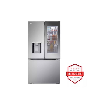Lg 26 cu. ft. Stainless Steel Smart Mirror InstaView MAX Counter-Depth French Door Refrigerator LRYKC2606S